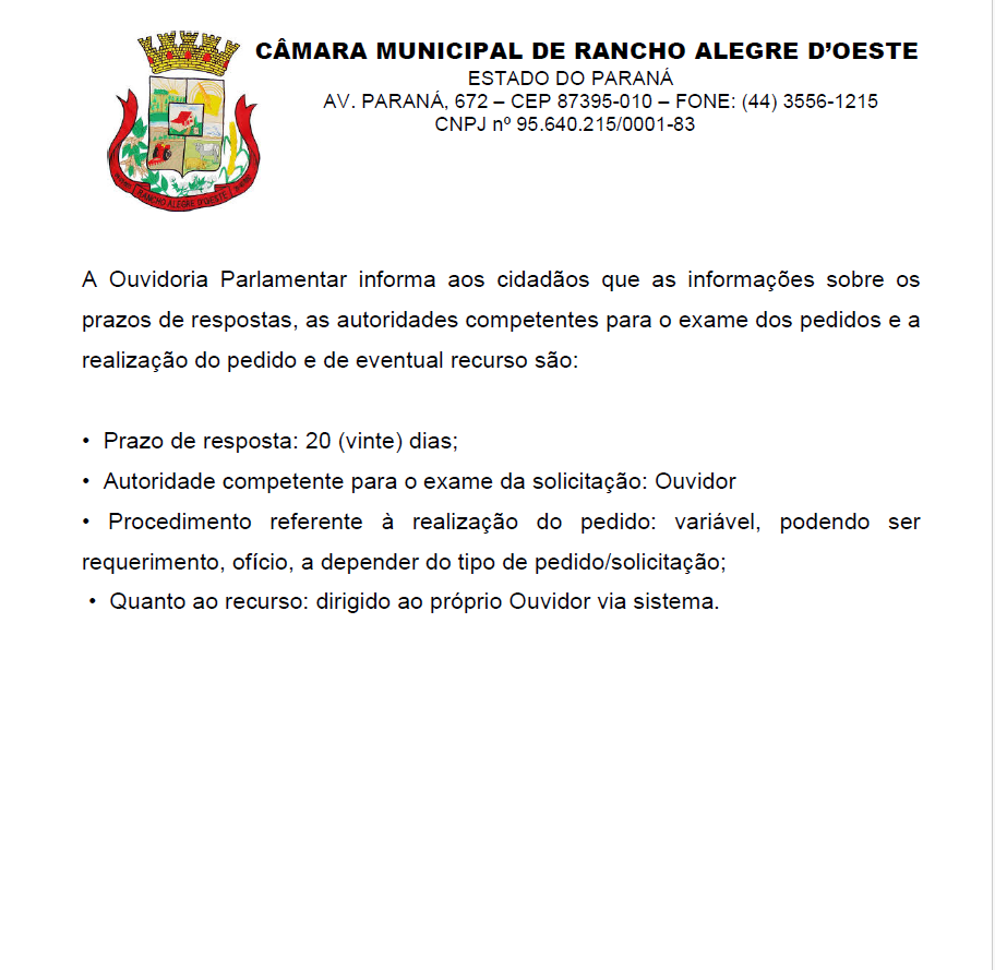  Prazo de Resposta e-Sic